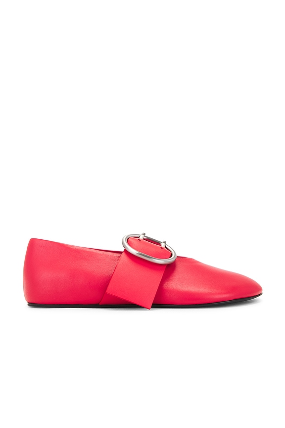 フラットシューズ BALENCIAGA 'Nano Bow Sling' slingback Balenciaga Nano Bow Slingback in Pink & Silver | FWRD
