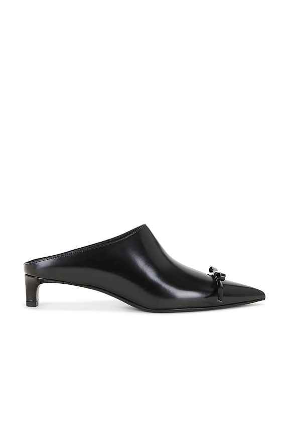 Jil Sander Bow Mule in Black | FWRD
