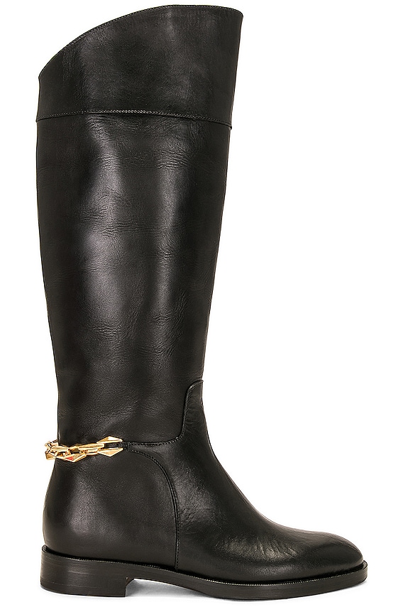 ロングブーツ GIA BORGHINI Tubular Boots in Black Leather Gia Borghini Tubular Boots in Black Leather | ShopSimon