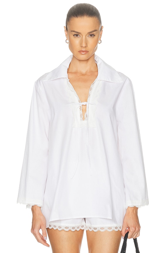 woaini_akane様♡AlexanderWang♡オフショルダー白シャツ Alexander Wang Off the Shoulder Shirt in Bright White | FWRD