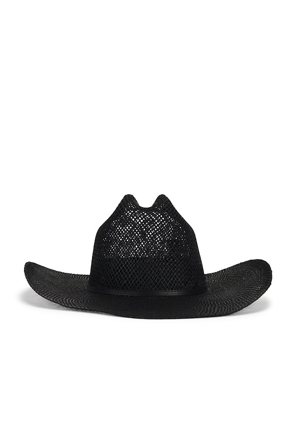 Toteme Paper Straw Hat in Black | FWRD