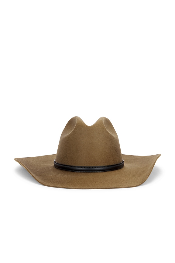 Janessa Leone Cole Hat Brown Size Small Janessa Leone Colette Hat in Chocolate | REVOLVE main image 3