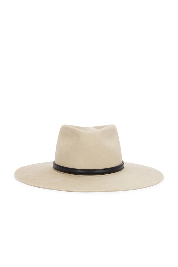 Janessa Leone Cream Hat with Black Band Janessa Leone Otto Hat in Bleach | Shop Tula – Tula Boutique main image 3