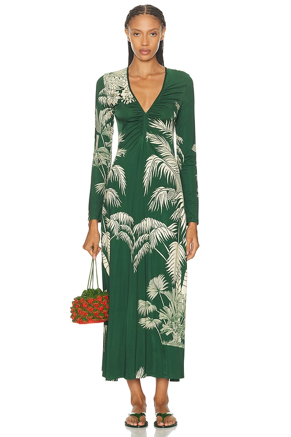 solace green dress Solace London Mirabelle Micro Pleated Long Sleeve Maxi Dress UK 12 - BOPF