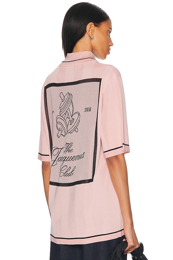Balenciaga Oversized Soccer T Shirt in Pink & Black | FWRD
