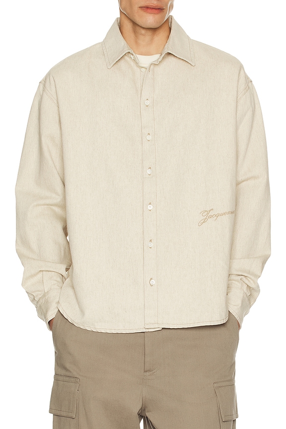 VETEMENTS x Comme Des Garcons SHIRT Shirt in Blue & Brown in Blue