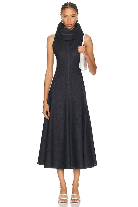 LPA Kara Halter Dress in Black