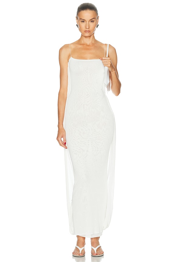 JONATHAN SIMKHAI STANDARD Skye Midi Dress in White | FWRD