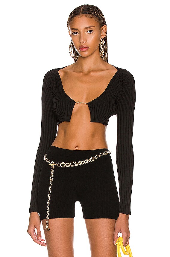 JACQUEMUS La Doudoune Briciola in Black | FWRD JACQUEMUS La Doudoune Briciola in Black | FWRD
