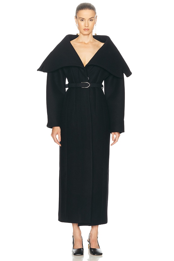 Fear of God The Overcoat in Black | FWRD Fear of God The Overcoat in Black | FWRD