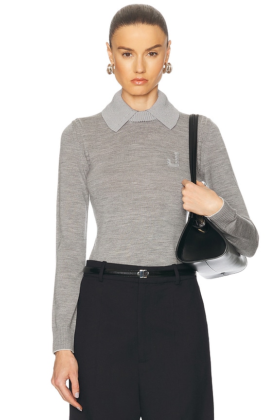 RICK OWENS LILIES Magnetic Long Sleeve Top in Steel | FWRD