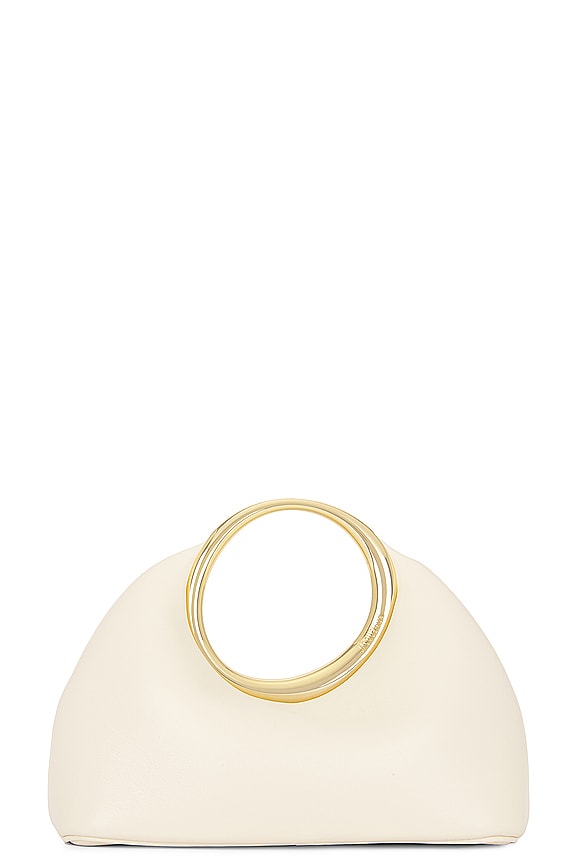 Saint Laurent Small Pouch On Chain in Crema Soft | FWRD