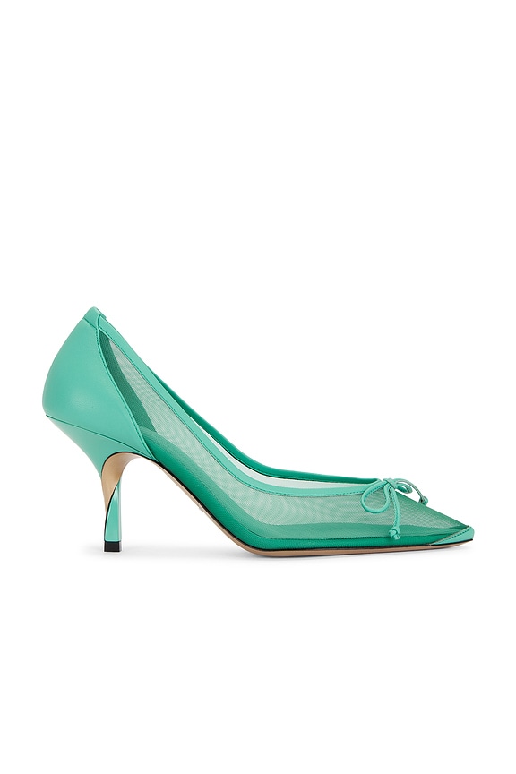 SILVIA TCHERASSI x Gia Couture Bandana Girl Slide in Emerald Green