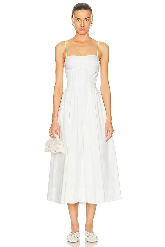 self-portrait☆Cotton Embroidered Midi ワンピース【UK発】 NWT Self Portrait broderie anglaise cotton midi dress white