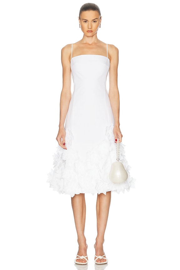 short white off shoulder dress Organza Short White Wedding Dress Peony Custom (Plus Size) / Red