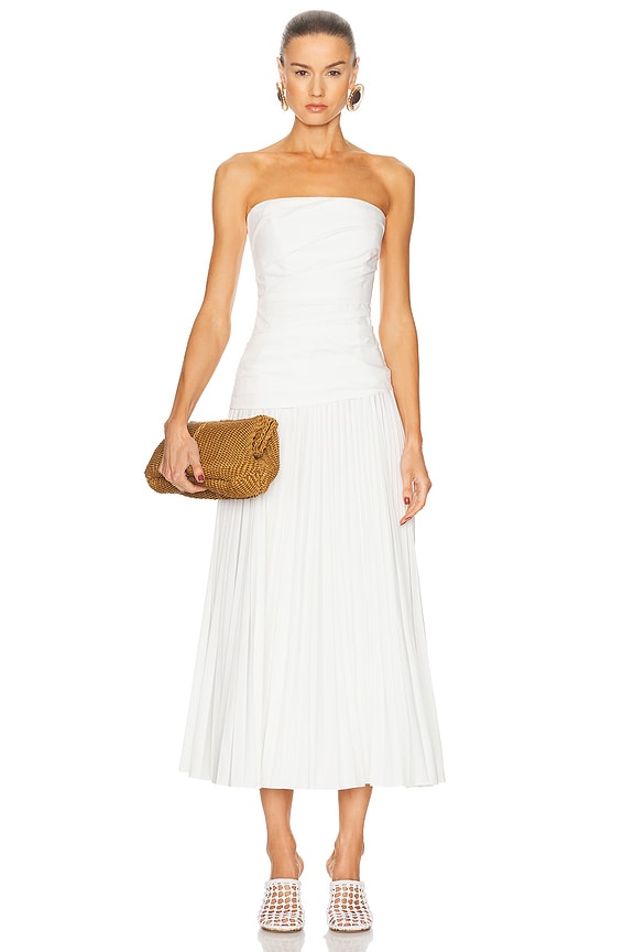 オールインワン・サロペット Simkhai Thalia Bustier Midi Dress Thalia Bustier Midi Dress - White | SIMKHAI