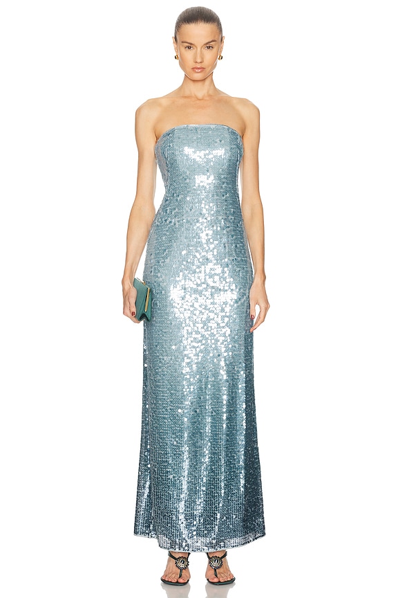 Magda Butrym Denim Dress in Blue | FWRD