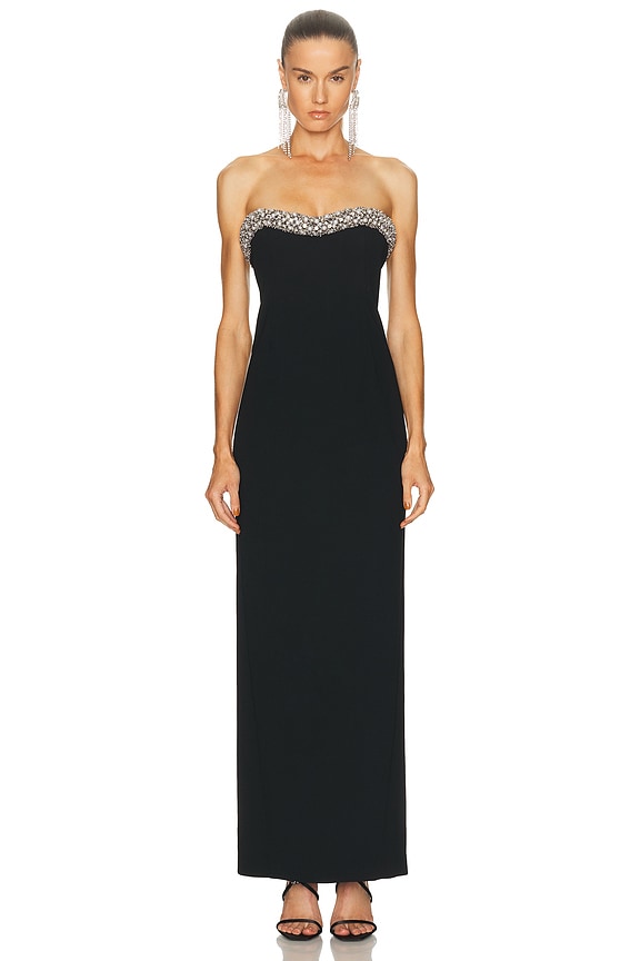 Anna October Delancy Maxi Dress in black | FWRD Anna October Delancy Maxi Dress in black | FWRD