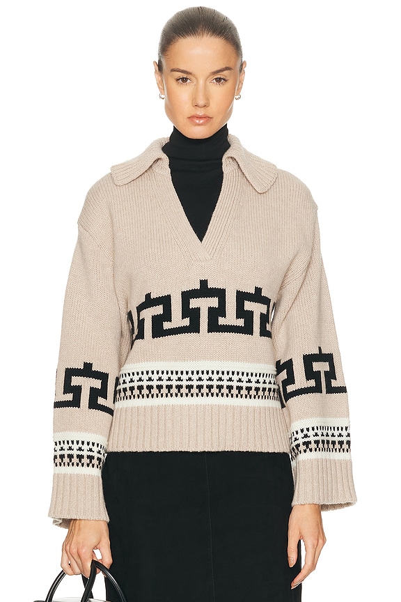 Raf Simons Ribbed Spotted Turtleneck Sweater in Camel Black | FWRD