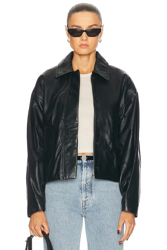 アウターその他 ACNE STUDIOS Women Outer A70192LE Brown Acne Studios - Leather jacket - Dark brown