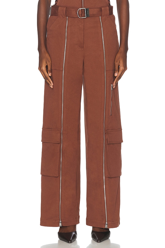 The Sei Wide Leg Trouser in Chocolate | FWRD
