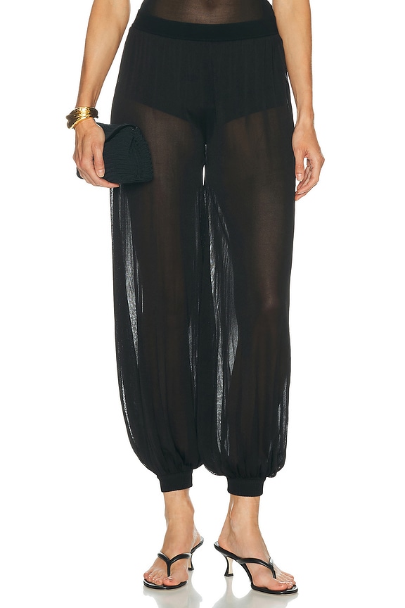 DRKSHDW by Rick Owens Drawstring Cropped Pant in Black | FWRD