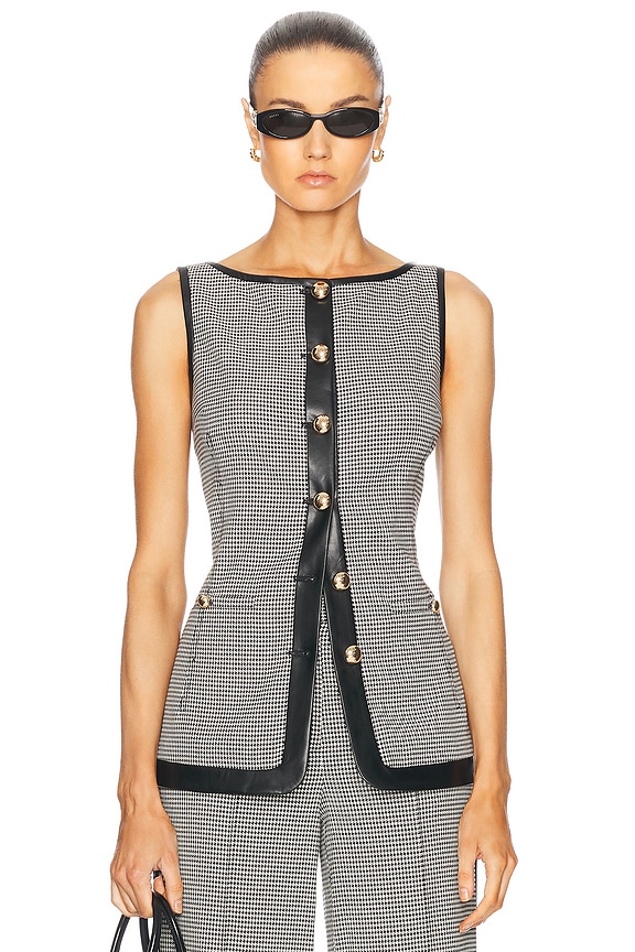 Missoni Zig Zag Sleeveless Top in Brown & White Tones | FWRD