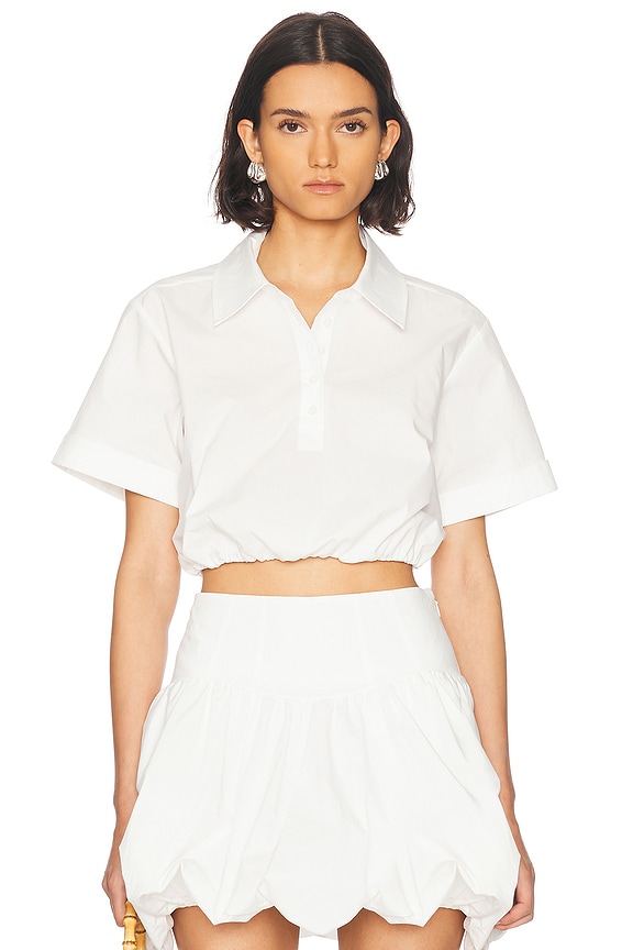 Alexander Wang Crushed Deconstructed Top in White | FWRD