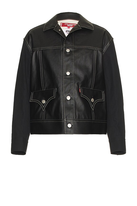 Amiri Oversized Leather Biker Jacket in Black | FWRD
