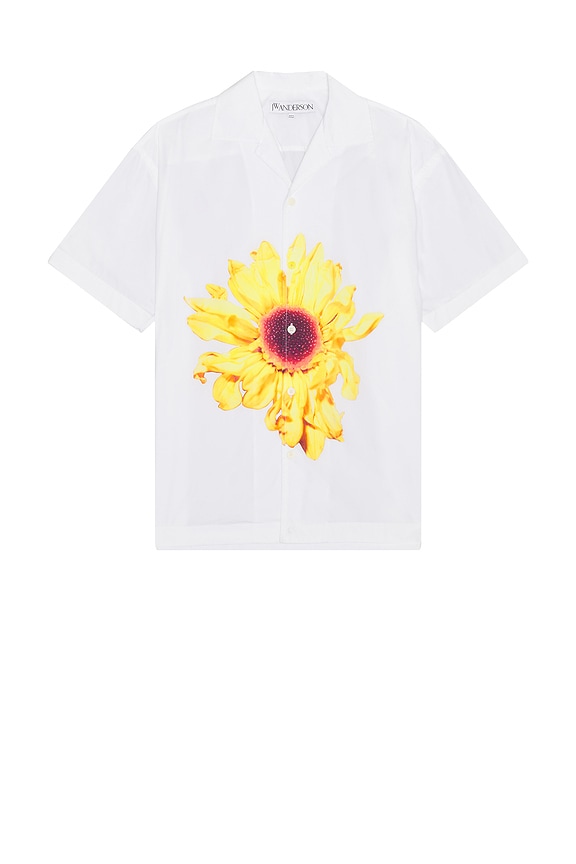 ■MARNI■ Flower Short Sleeve T-Shirt Lily White THJET49P03U Marni Short Shirt with Short Sleeves with Cuff | SHOWROOM