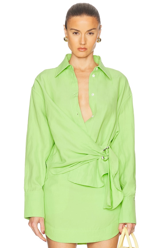 JACQUEMUS La Chemise Notte in Light Khaki | FWRD