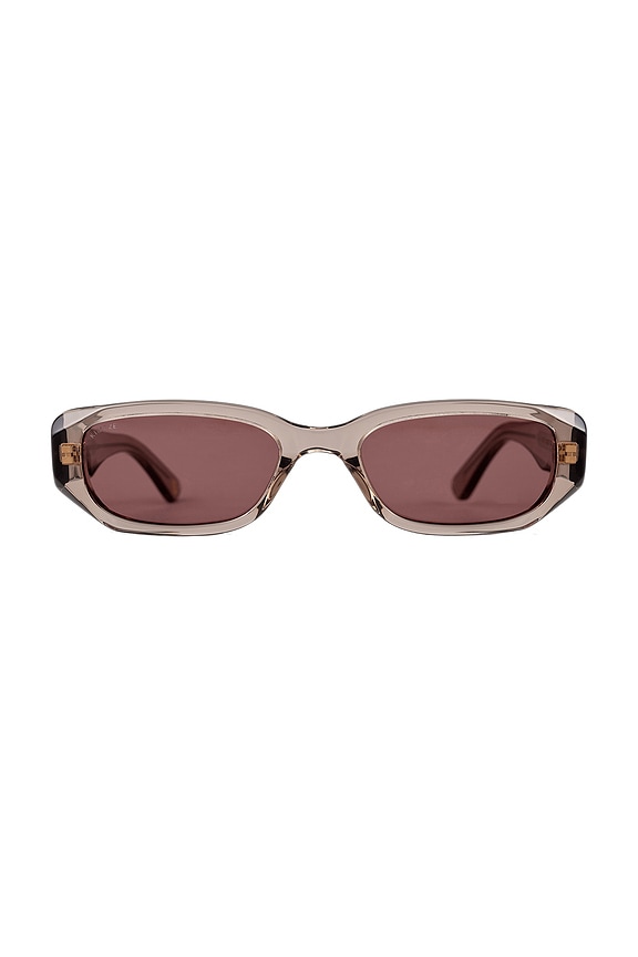 Magda Butrym | Cat Eye Sunglasses in Brown Silver & Brown *AS IS* Magda Butrym Sunglasses - Brown | Editorialist main image 4
