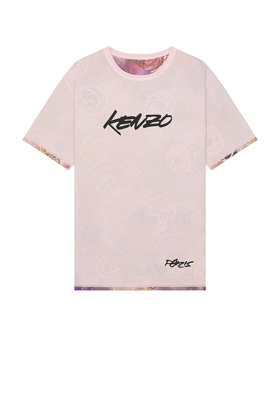 BALENCIAGA✳︎ホワイト✳︎ピンクロゴTシャツ Balenciaga Large Fit T-Shirt in Fluo Pink & White | FWRD