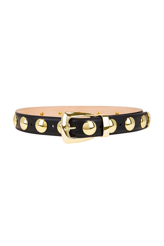 KHAITE Benny Belt With Studs in Coffee | FWRD