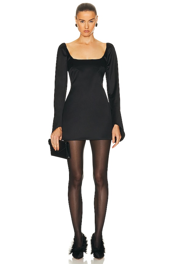 KHAITE Tate Dress in Black | FWRD