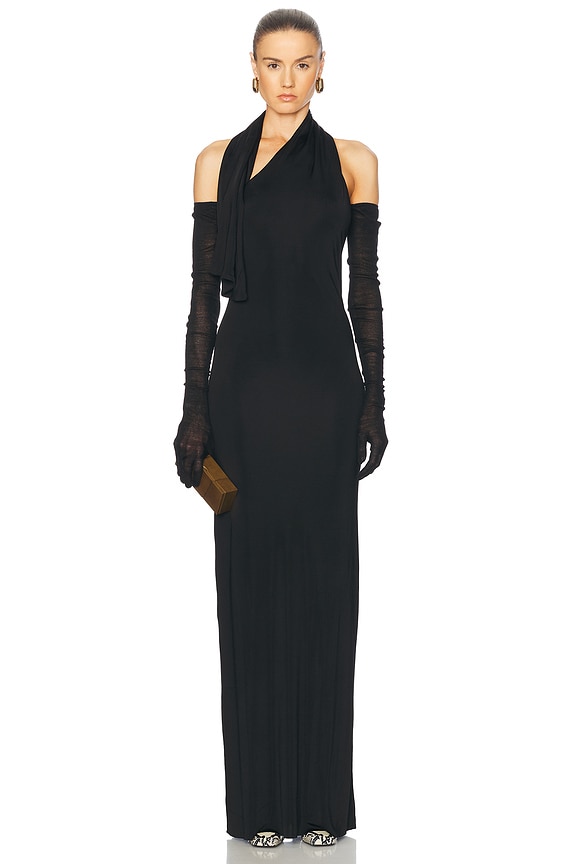 JACQUEMUS レースドレス LA ROBE PIOMBONE バックオープン 長袖 JACQUEMUS La Robe Piombone in Black | FWRD