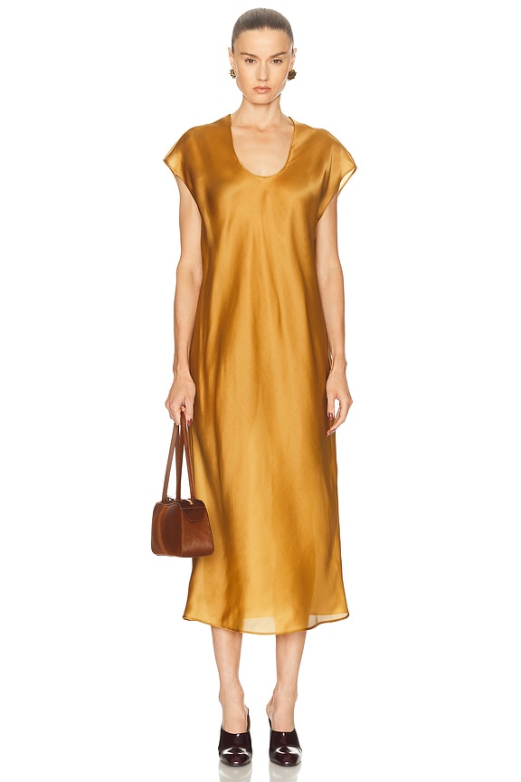 SALONI Kelly Dress XO in Light Gold | FWRD