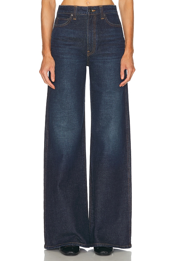 Stella McCartney Chain Fringes Wide Leg in Dark Blue | FWRD