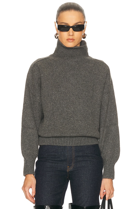 FWRD Renew Chanel Cashmere Turtleneck Sweater in Beige | FWRD