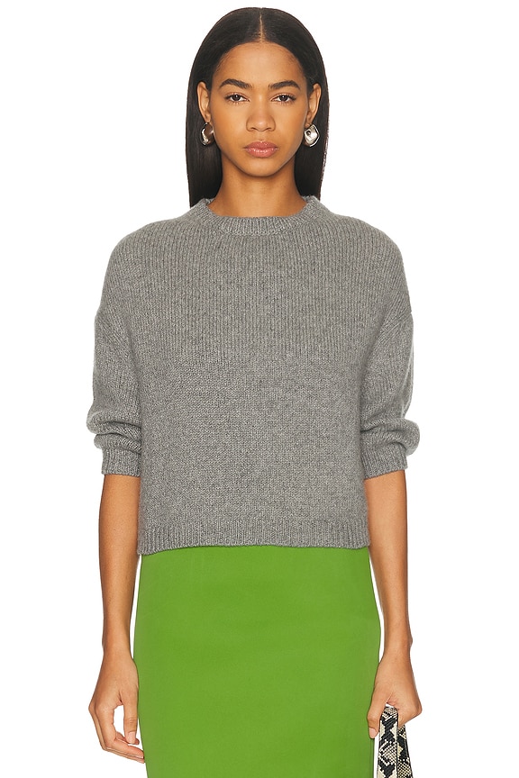 Acne Studios Dramatic Mohair Sweater in Warm Charcoal | FWRD