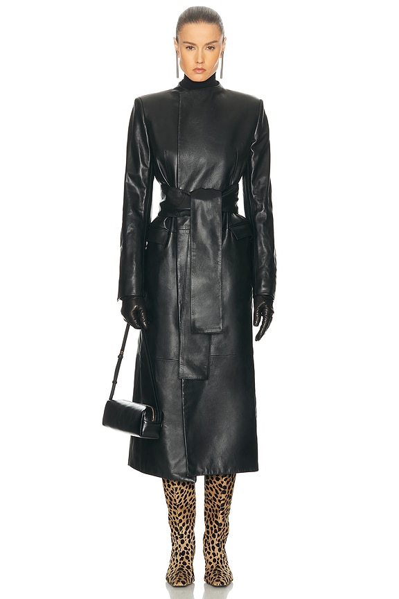 Rick Owens x Champion Trench Coat in Black | FWRD