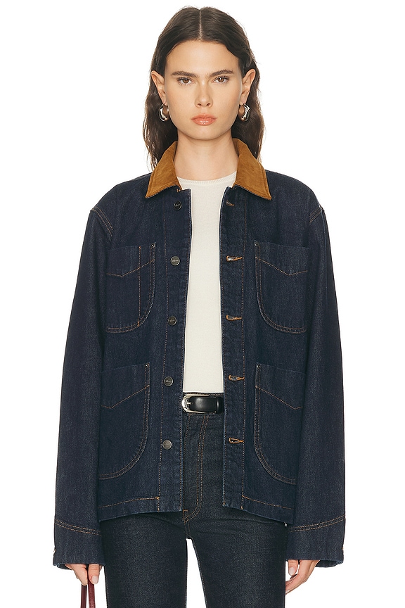 The Row Ness Jacket in Indigo | FWRD