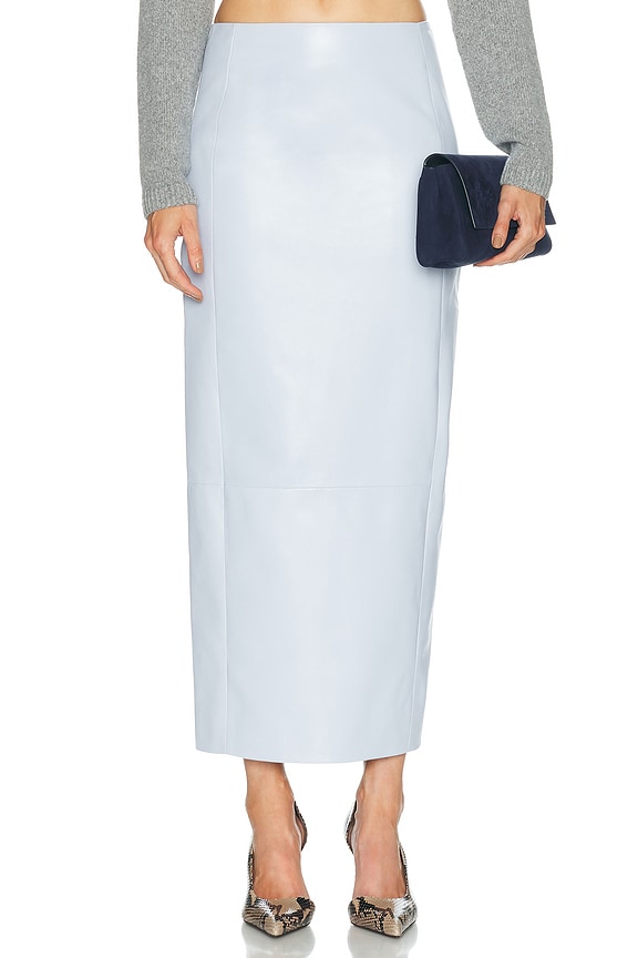 KHAITE Lyle Skirt in Sky Blue | FWRD