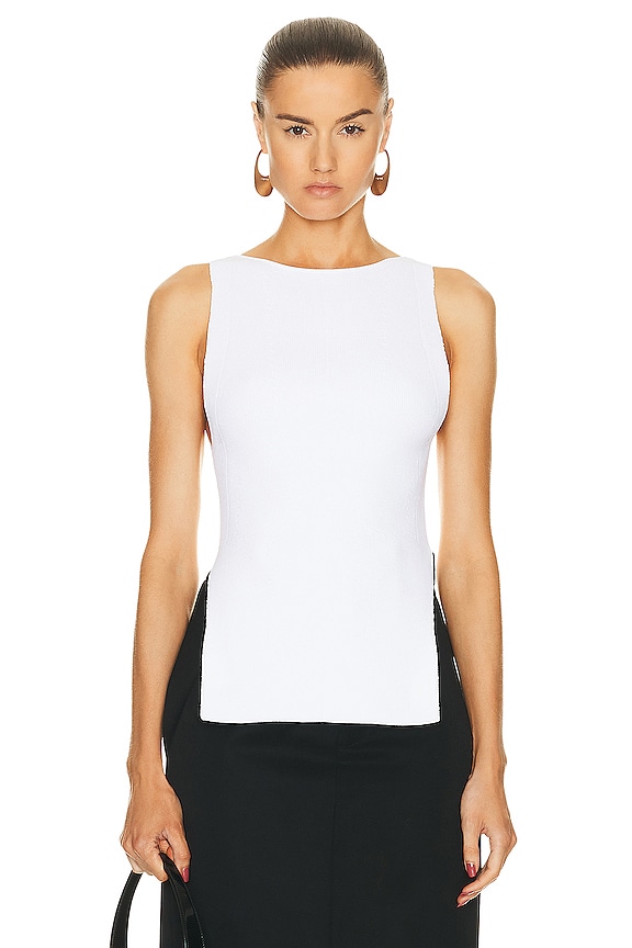 Linen Open Knit Tank Top