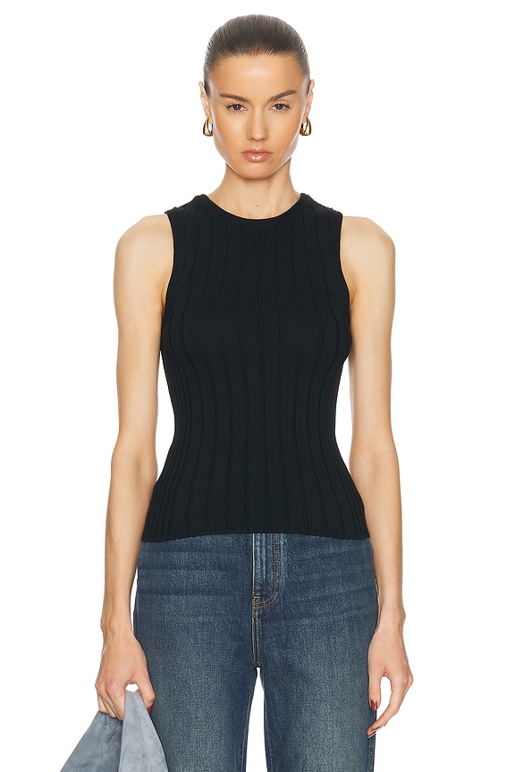 The Row Hau Top in Black | FWRD The Row Hau Top in Black | FWRD