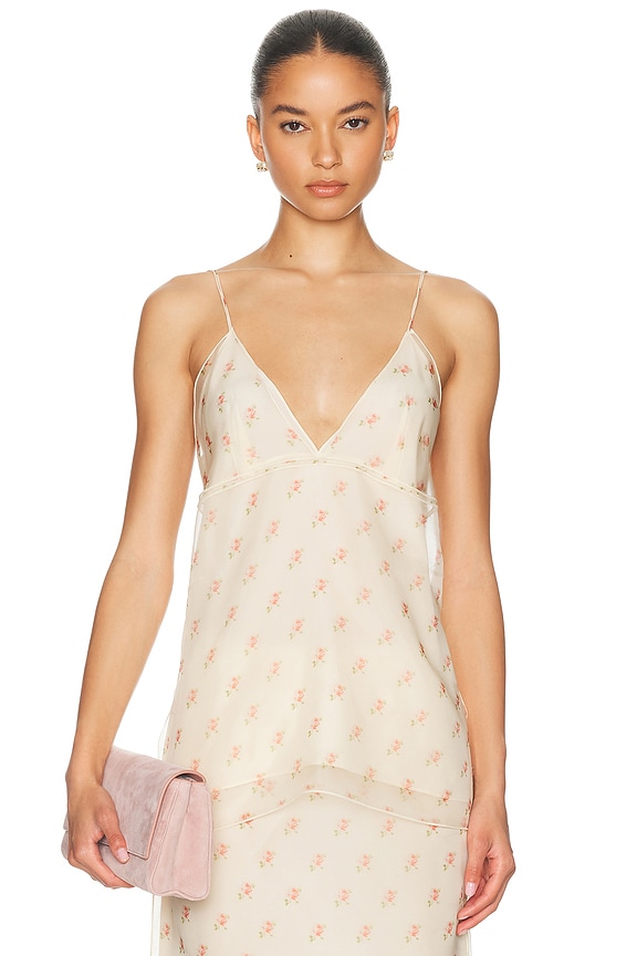 Zimmermann Crush Lace Motif Tiered Top in Ivory | FWRD