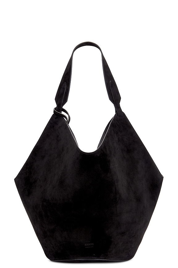 関税込【THE ROW】Nuance black hobo bag The Row Nuance Hobo Bag in Black ANS | FWRD