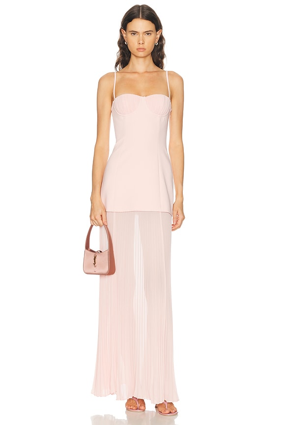 melissa simone mesh maxi dress Melissa Simone Mesh Maxi Dress in Pink