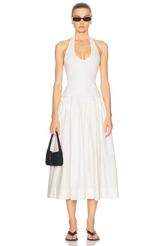 strapless open back dress Proenza Schouler Ombre Pleated Dress