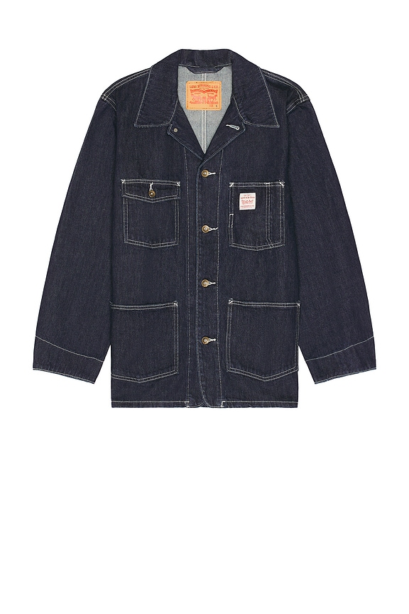 Carhartt WIP OG Chore Coat in Black Heavy Stone Wash | FWRD